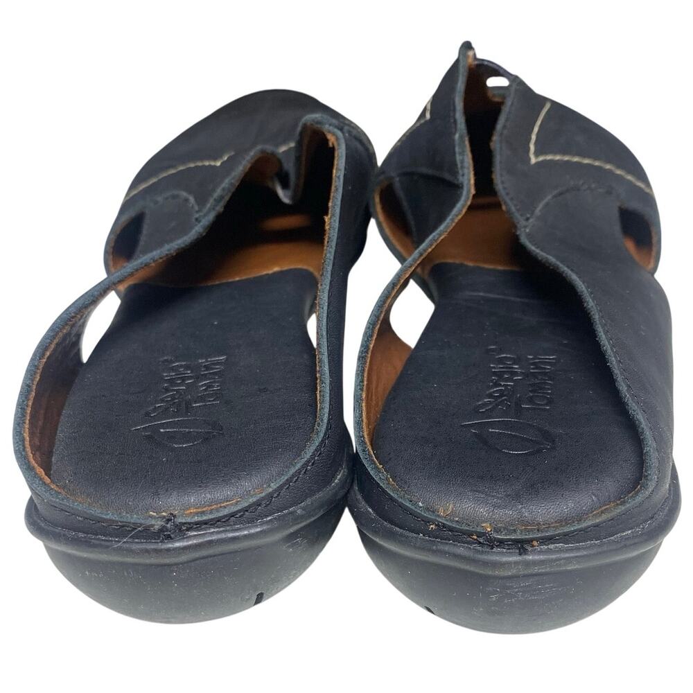 Sergio Tomani Women's Black Leather, Slip-on Slide, Size 10-10.5, Handmade - Picture 5 of 11